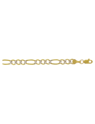 Cadena figaro 100 3x1 abierta pavé