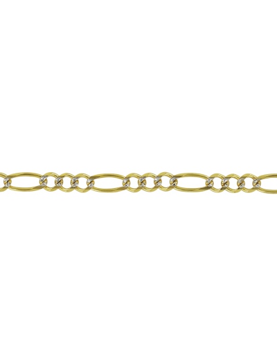 Cadena figaro 80 3x1 pavé