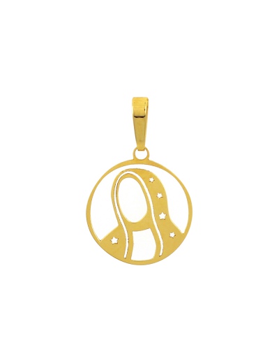 Medalla redonda Virgen de Guadalupe con rostro simple