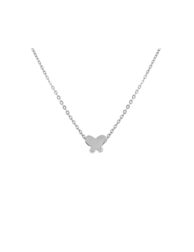 Cadena con dije mariposa lisa