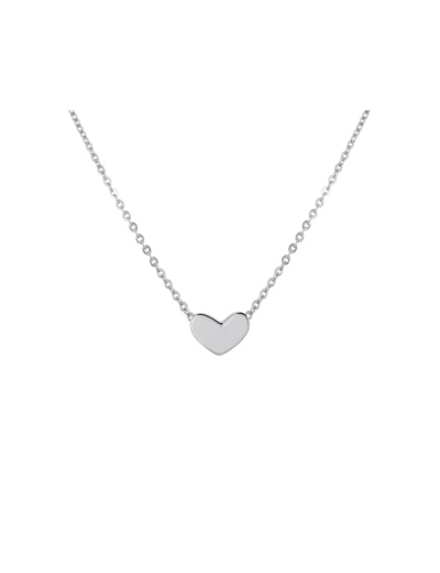 Cadena con dije vaciado corazón liso