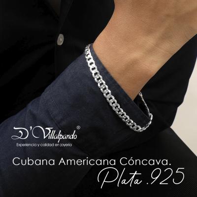 Cadena cubana americana 100 cóncava 